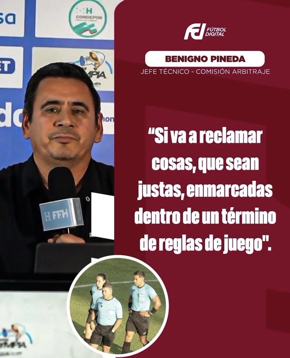 Habló el arbitro más “honesto” de la historia del futbol hondureño! Todos estos viven del futbol, a ellos no les cuesta nada! Pronto se van!

PD: “Gracias de nuevo”, te manda a decir Milton Palacios!
<a href="/FFH_Honduras/">Federación de Fútbol de Honduras (FFH)</a> <a href="/lnfphonduras/">Liga Hondubet</a> <a href="/HCHTelevDigital/">HCH Televisión Digital</a> <a href="/tdtvhn/">TDTV</a> <a href="/DeportesTVC/">Deportes TVC</a> <a href="/DiarioDiezHn/">Diario Diez</a>
