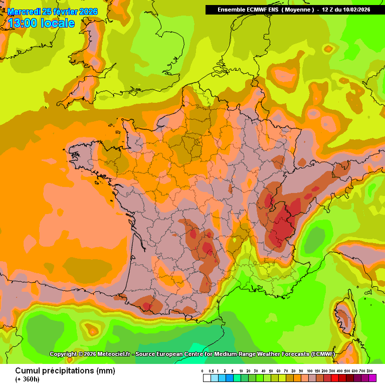 🤯 sans commentaire.
Moyenne Ecmwf pluviométrie pour les 15 prochains jours...