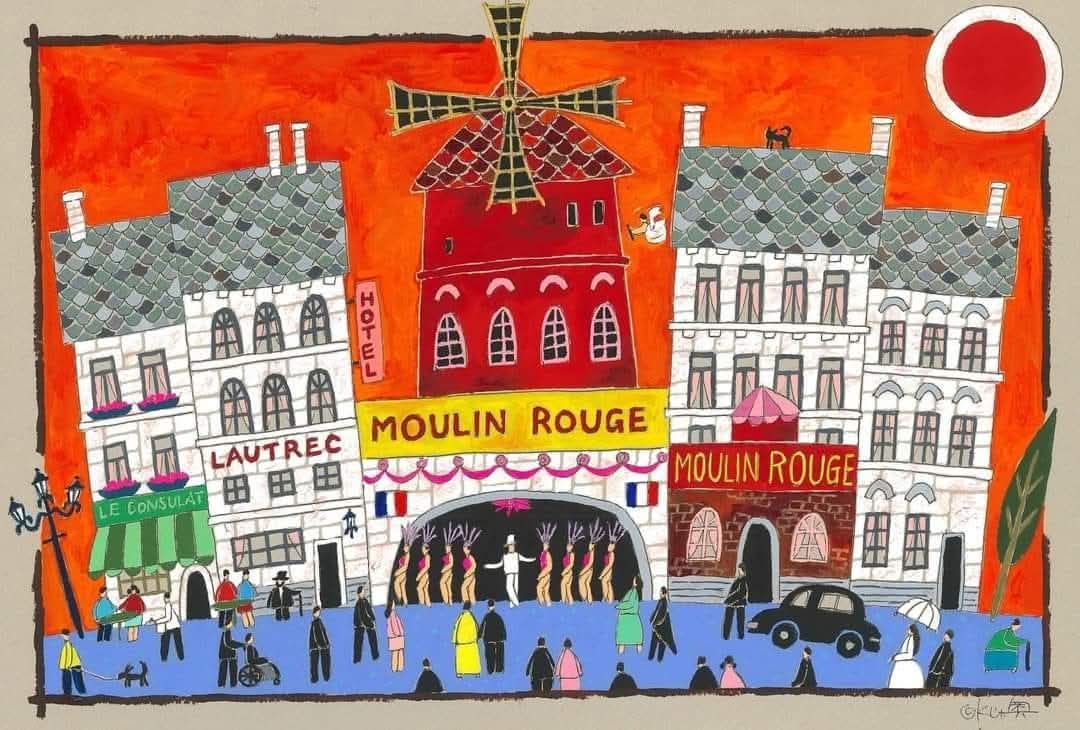 これは私もとても好きな絵です。 過去展示作品 「パリ・ムーラン