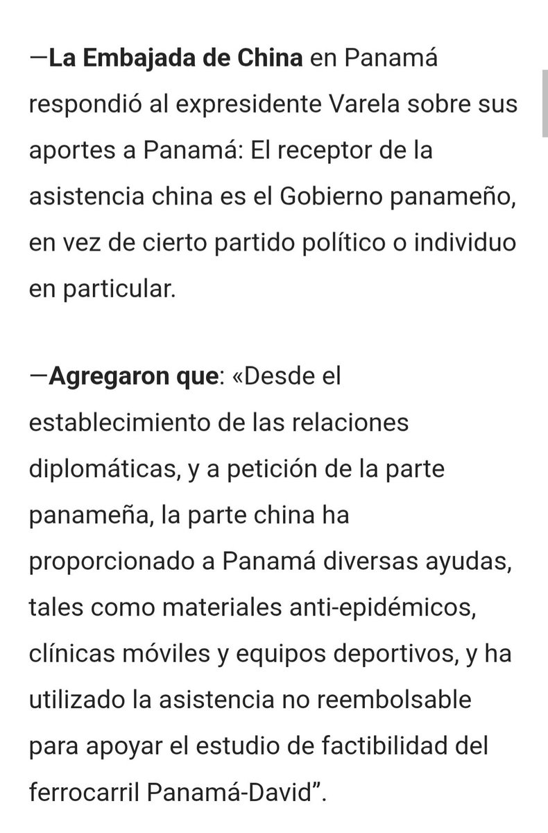 Ya se comienza a saber el destino de los 143 millones de los Chinos entregados a Panamá y que según el Presidente anterior Cortizo y el actual, J R Mulino, jamás los recibió nuestro país. Recuerden que esto lo hizo el gobierno Chino bajo la presidencia de J C Varela