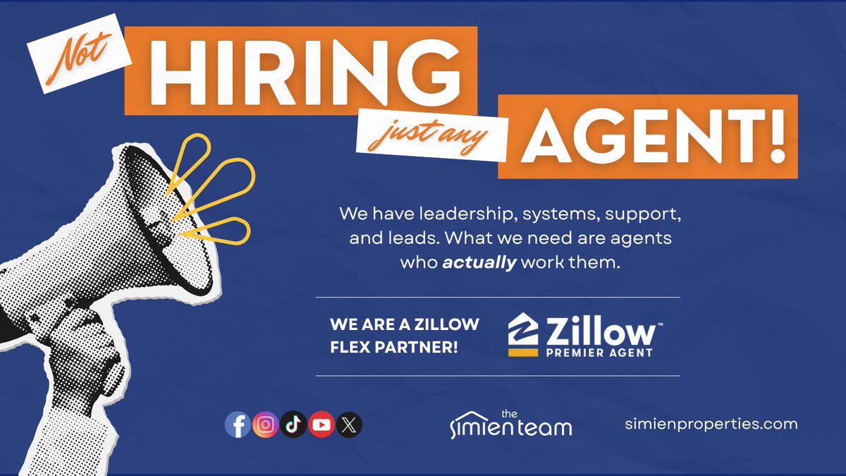 **NOW HIRING** Looking for real estate agents who value leadership, structure, and accountability. Experienced preferred. Teachable and self-motivated required. #thesimienteam #simienproperties #nowhiring #houstonjobs