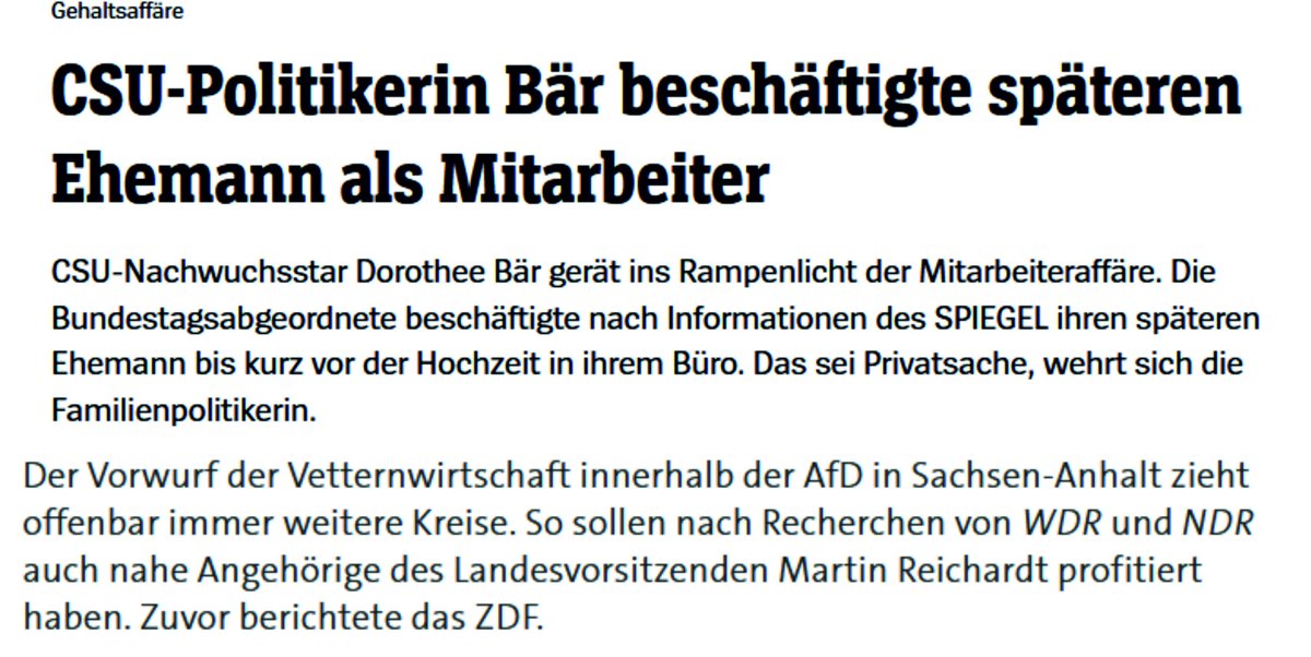 Was war das Geschrei groß als ein 12 köfpiges Gremium den Trauzeugen von Graichen als Leiter eines Instituts gewählt hat, dass dem Wirtschaftsministerium nahe steht. Gerade die Union und die AfD haben da am lautesten gebrüllt.