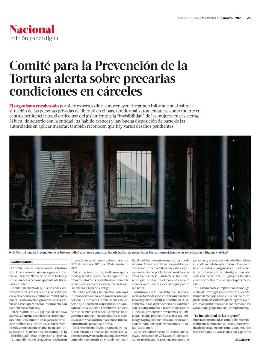 Comité para la Prevención de la Tortura - Chile tweet media