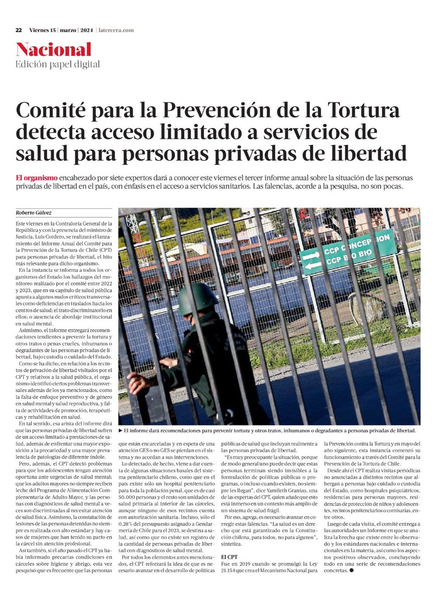 Comité para la Prevención de la Tortura - Chile tweet media
