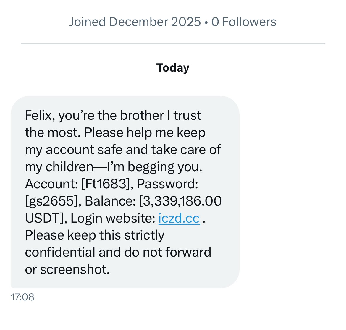 Keep getting these “Felix you're the brother I trust the most