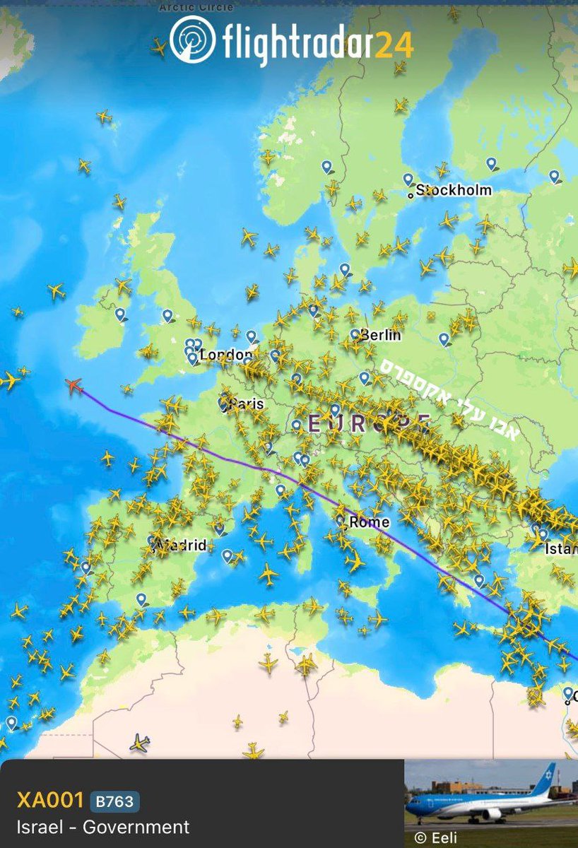 clashreport's tweet photo. Despite arrest warrants issued by The Hague against Netanyahu, his plane flew to the U.S. over Greece, Italy, and France.

These are all members of the court. https://t.co/Nj7RTlgiXU