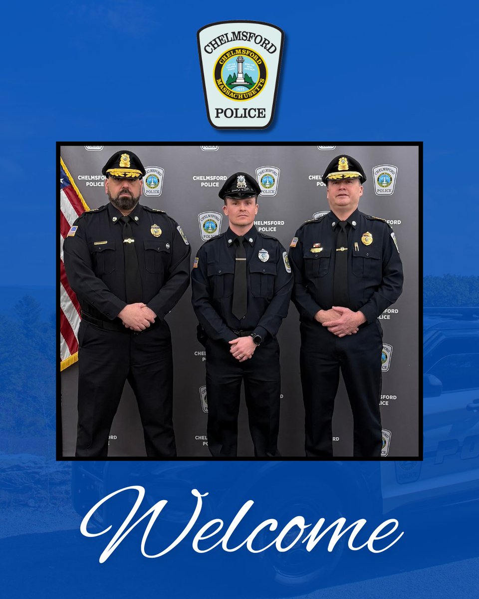 ChelmsfordPD's tweet photo. The Chelmsford Police Department proudly swore in Officer Gabriel Murphy on February 9. He was officially sworn in by Deputy Town Clerk Maria Companion during a ceremony at CPD. Please join us in welcoming Officer Murphy to Chelmsford!

https://t.co/dcIoXugdjr https://t.co/CtnD1Cz9Ih