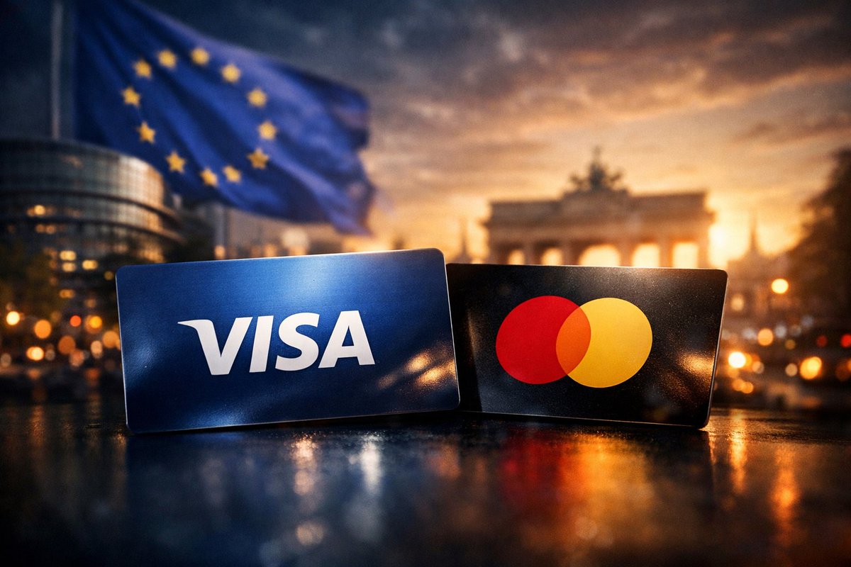 NumbersMatterHQ's tweet photo. 🇪🇺 BREAKING: EU banking chief warns Europe must urgently build its own payment networks to cut dependency on Visa and Mastercard. https://t.co/RmZV1iPx74