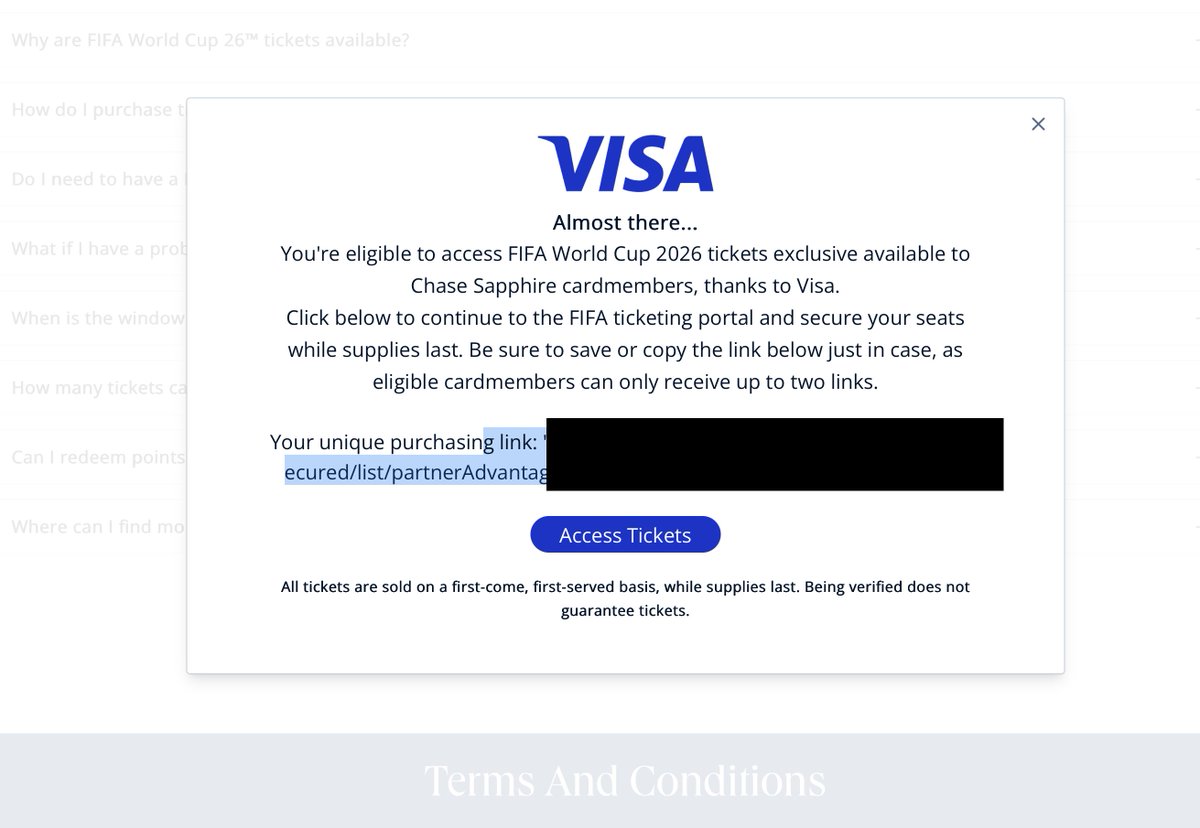 mpedro408's tweet photo. Chase FIFA - got access link but leads to a broken site https://t.co/lfYHwBc6CU