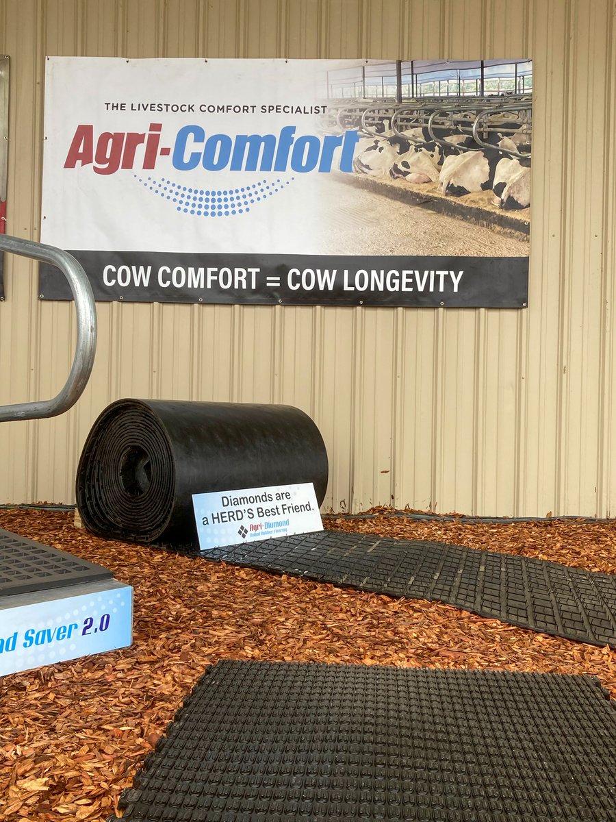 ComfortAgri's tweet photo. We’re excited to be at @WorldAgExpo where Tulare’s population practically doubles for one of the largest ag shows in the world!

Find us now through Thursday at Booth DX 21. See our rubber flooring, mattresses, &amp; mats designed to keep cows comfortablethrough the barn. https://t.co/N8LYlPEzAK