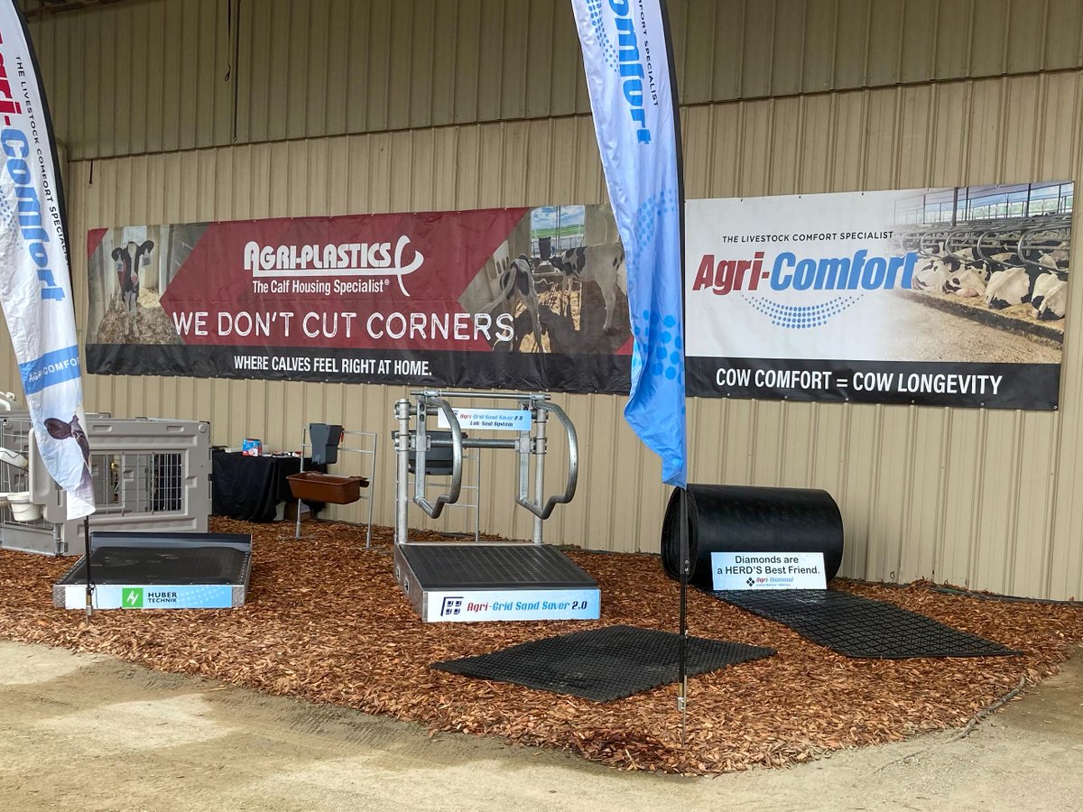 ComfortAgri's tweet photo. We’re excited to be at @WorldAgExpo where Tulare’s population practically doubles for one of the largest ag shows in the world!

Find us now through Thursday at Booth DX 21. See our rubber flooring, mattresses, &amp; mats designed to keep cows comfortablethrough the barn. https://t.co/N8LYlPEzAK