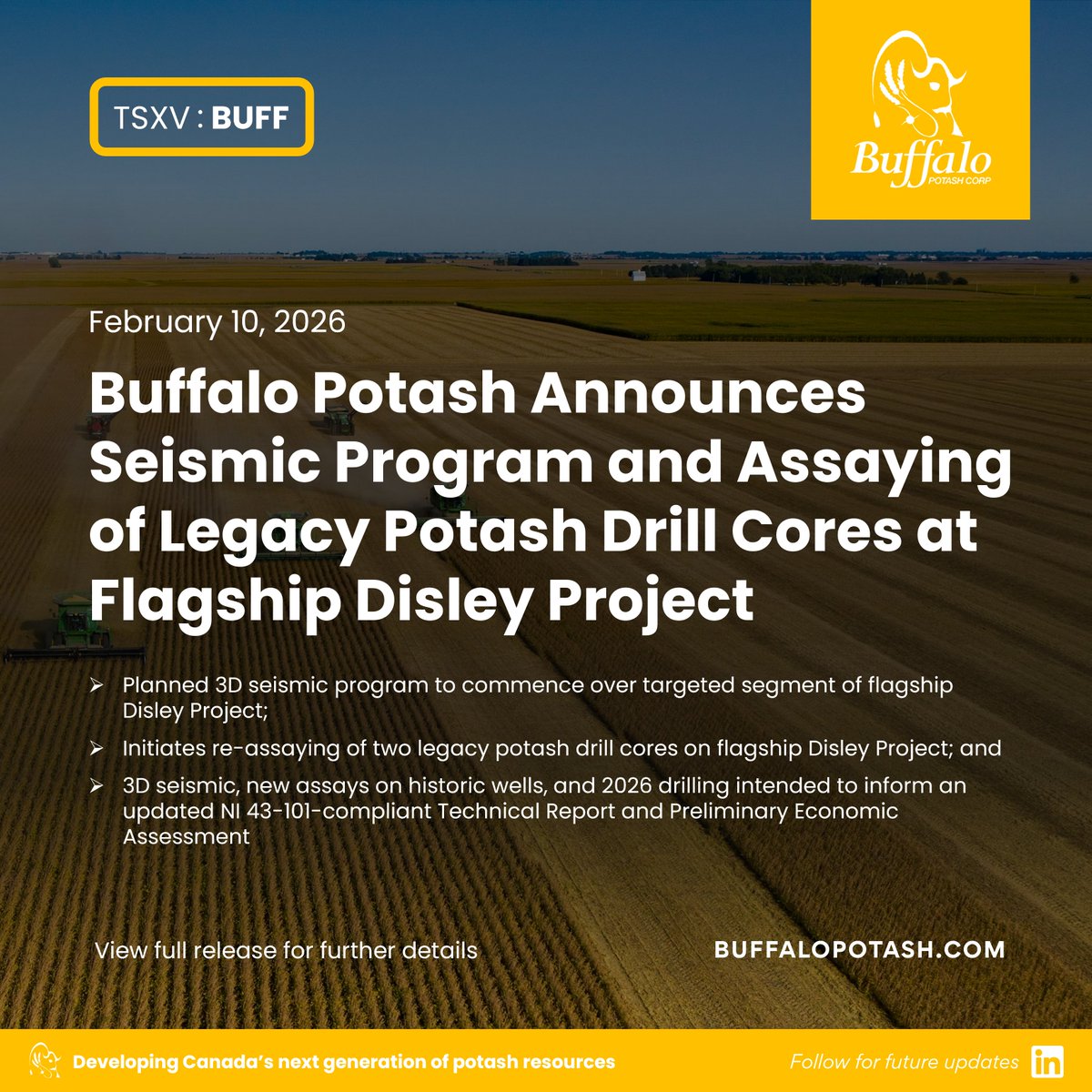Buffalo Potash Corp (TSXV: BUFF) tweet media