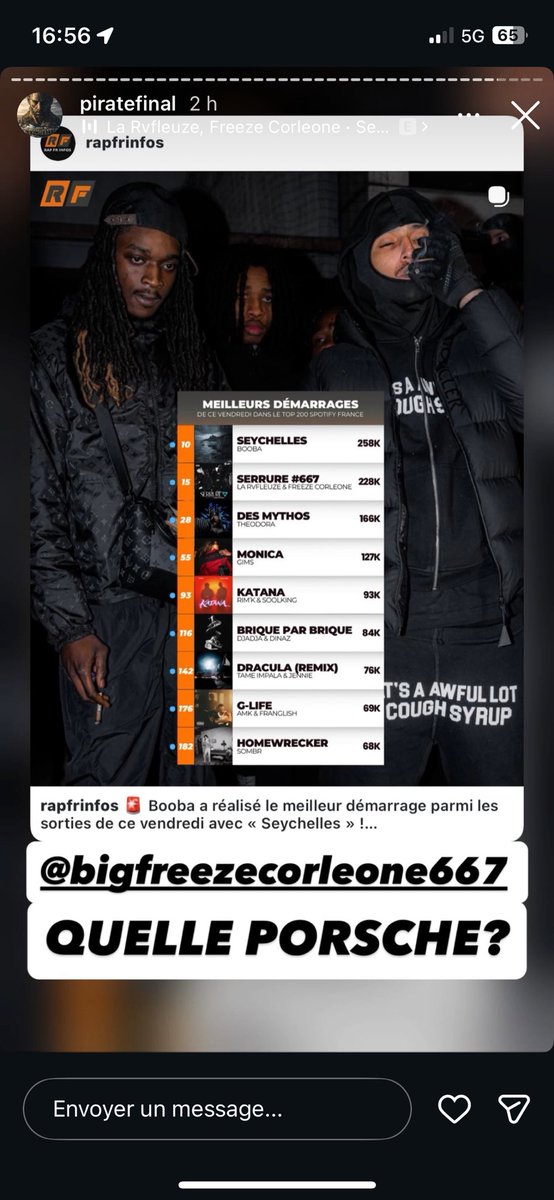 Naztik6's tweet photo. @RapFrActus @booba ça a mal vieilli ça nan ? T’en pense quoi de ton flop ? Sortir du top 50 après seulement 3 jours c’est rapide nan ? https://t.co/sDhUmSDboz