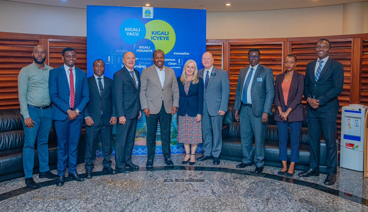 CityofKigali's tweet photo. Earlier today, the Mayor of the City of Kigali, Samuel Dusengiyumva (@dusengiyumvas), received Elder Paul B. Pieper, Africa Central Area Leader of The Church of Jesus Christ of Latter-day Saints.

Their discussions focused on strengthening existing collaboration in socio-economic initiatives, as well as exploring new corporate social opportunities aimed at enhancing the social welfare of city residents.

#KigaliYacu