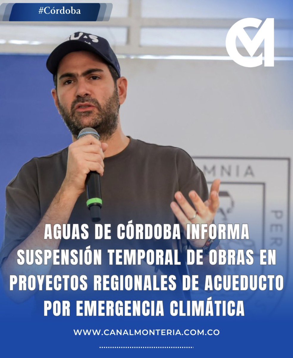 GabrielCalleA's tweet photo. Es indignante que el Gerente de Aguas de Córdoba @Maruenjj pretenda usar una tragedia natural como excusa para justificar el incumplimiento en la puesta en marcha del Acueducto Regional del San Jorge.

La fecha fue clara y pública: 31 de diciembre de 2025, anunciada tanto por el Gerente de Aguas @Aguasdecordoba_ como por el propio Gobernador @ErasmoZB . Hoy ya han pasado dos meses más y el San Jorge sigue sin agua potable.

Cuatro años adicionales, una adición más al contrato y este proyecto sigue convertido en un elefante blanco, mientras el contratista continúa recibiendo más y más recursos.

Qué injusticia tan grande con Córdoba y con las comunidades del San Jorge, que siguen esperando un derecho básico mientras la ineficiencia y la falta de respuestas se normalizan.