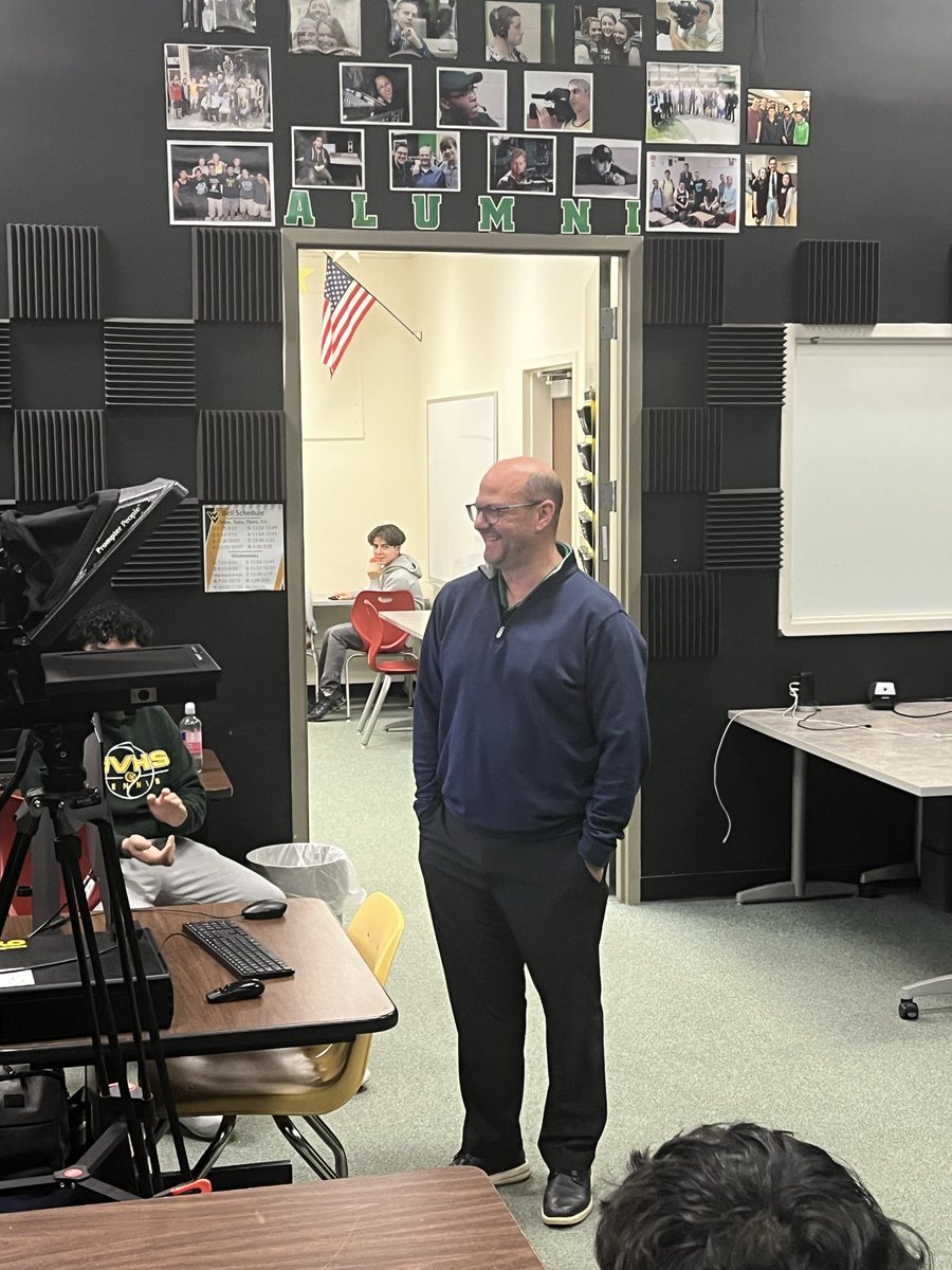 ATalley204's tweet photo. Mr. Brian Wiencek is the DuPage Area Occupational Education System CTE Teacher of the Year!  He is a Television Production teacher at Waubonsie Valley HS.    We celebrate all he does for our students.  @ipsd204 @WaubonsieValley https://t.co/9jFMOSnQY7