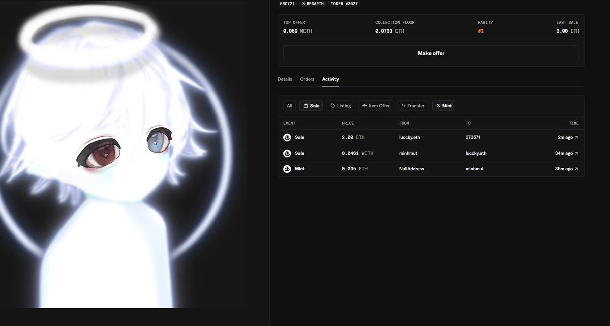 Look this guys 

Mint <a href="/WCNetizens/">World Computer Netizens</a> 0.035 ETH
Sale 1/1 NFT at 0.046 ETH

People buy and sell sold at 2 ETH

Brooooo you missed rich 😂