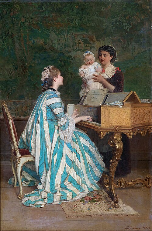 arte_angela's tweet image. GEROLAMO INDUNO
Pintor Italiano
1825-1890
Óleo s/ Lienzo - 64x43 cm
"Mujeres en el Clavicémbalo" - 1876