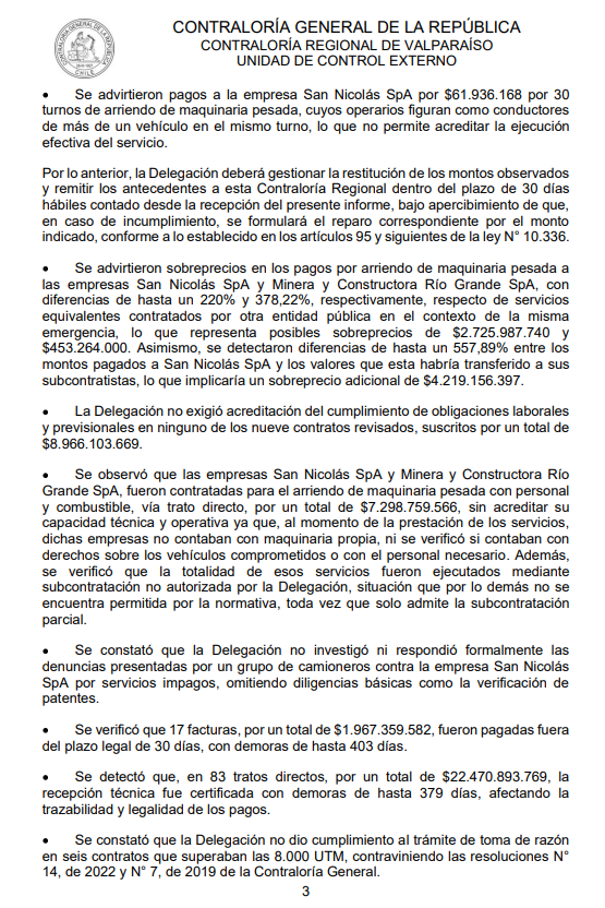 PCR0001's tweet photo. JOJOJO el informe de Contraloría está pero uff 🥵 https://t.co/0rgQ39mWGb
