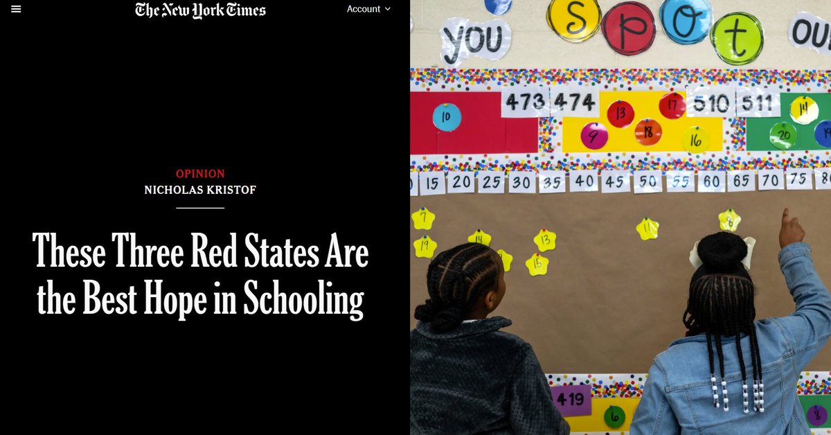 “I hope that there are lots of governors that are looking at Mississippi and saying, ‘Look, I want us to be next.'"

That's a Harvard professor's comment to the New York Times about Mississippi's incredible education success.

"Thank God for Mississippi" has a whole new meaning!
