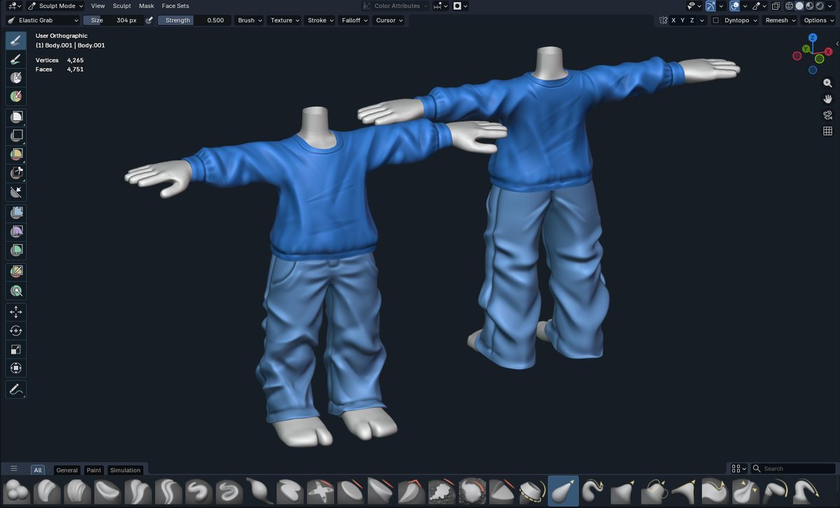 Clothing sculpt of the day 🫡

#b3d