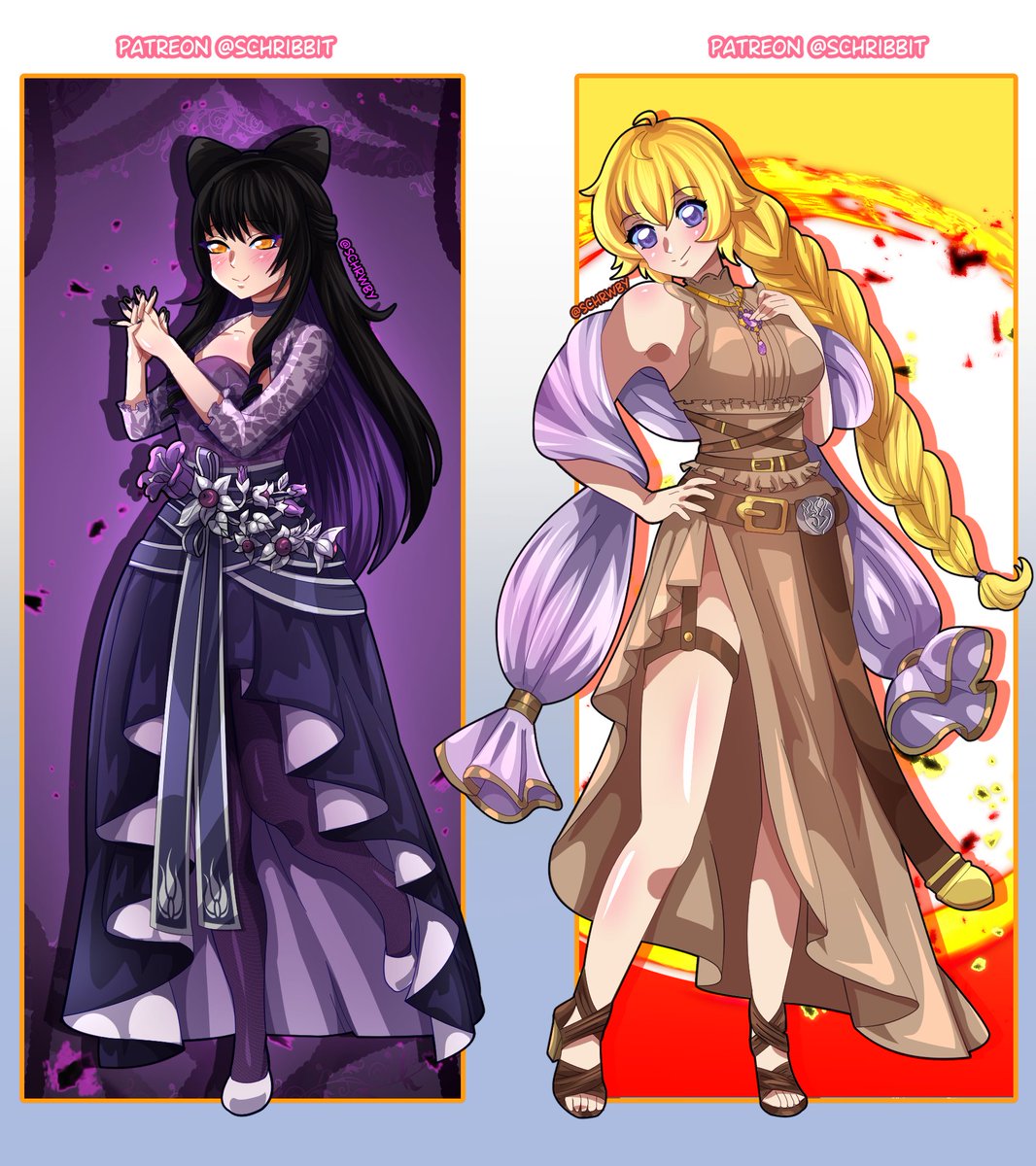 Schrwby's tweet photo. Happy early Valentine's Day, I'm sharing my old #Bumbleby fanart!
This made me realize I haven't drawn them much in the past year or so... I need to get back to it!!
#bmblb #rwby #rwbyfanart https://t.co/ehxKUhIVAG