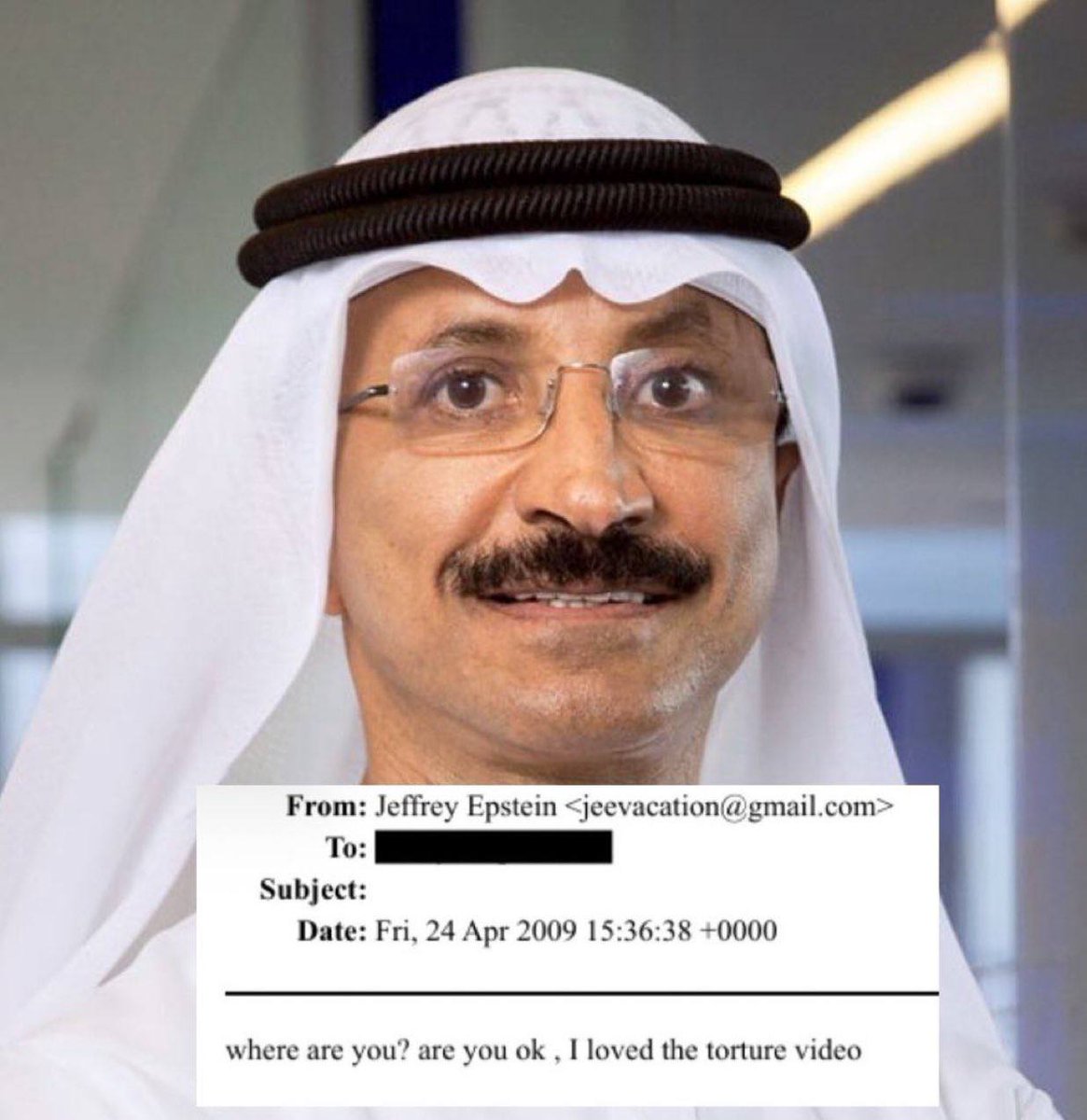 destapandolose1's tweet image. ÚLTIMA HORA:

Archivos Epstein 

El representante Thomas Massie afirma que el remitente censurado del correo electrónico con el "video de tortura" era Sultán Ahmed bin Sulayem...🎯