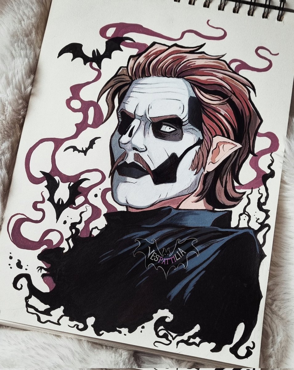 VesPattilia's tweet photo. It’s been a long time since I colored traditionally! So I decided to try out some new acrylic pens I got recently :D https://t.co/HvIeKYA3xJ