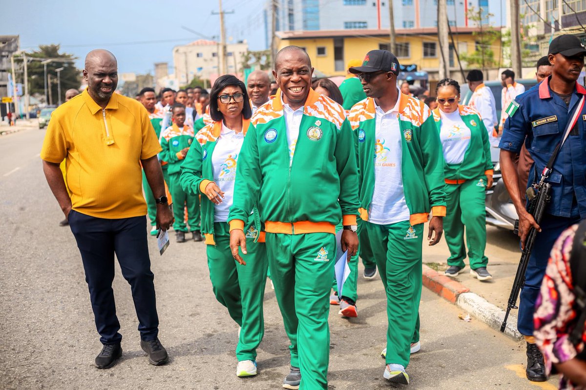 CreativityDavid's tweet image. The Governor of Akwa Ibom State, His Excellency, Pastor Umo Eno, Ph.D today received Torch of Unity for Niger Delta Games, Edo 2026 held at Globe Roundabout, Wellington Bassey Way, Uyo. The Governor was ably represented by the Commissioner for Education, Prof. Ubong Essien Umoh.