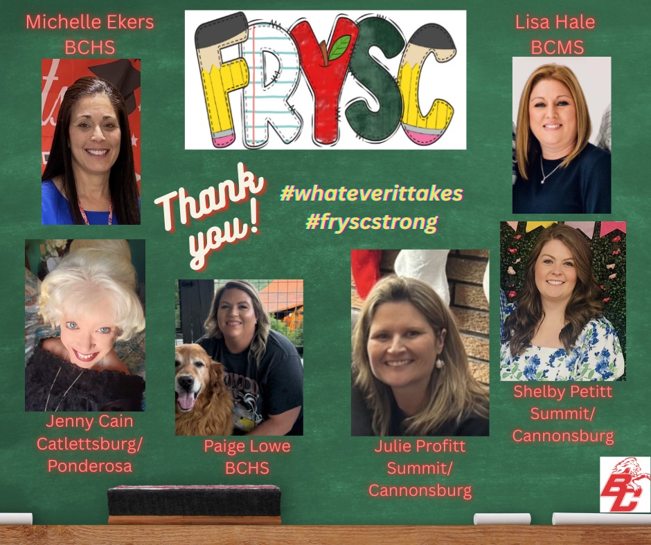 This week we celebrate our amazing Family Resource &amp; Youth Services staff during FRYSC Appreciation Week! Thank you for your compassion, dedication, and the countless ways you support our students, families, and schools every day. We are so grateful for you!