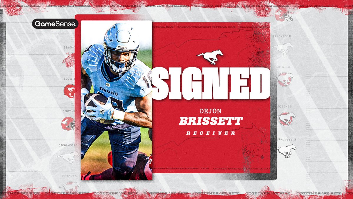 YYZ ➡️ YYC 🐴

We've signed 🇨🇦 REC Dejon Brissett to a two-year deal!

🗞️ stampeders.com/2026/02/10/dej…

<a href="/AGLC/">AGLC</a> | #GameSense | #CFLFA