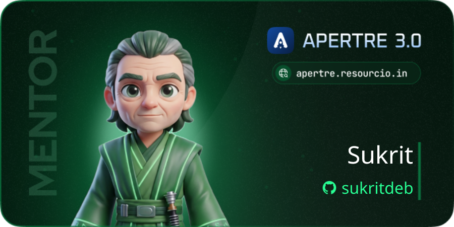 sukrit_deb's tweet photo. Super excited to be a Mentor for 
@apertre26 !
I’ll be guiding contributors on two awesome projects this season:
Sentinel: An autonomous AI DevOps agent for self-healing systems.
Speedy Highway: A Python/Pygame racer.
Ready to review some PRs. Let’s build! 
#OpenSource #Apertre https://t.co/cbEz6ANgVA