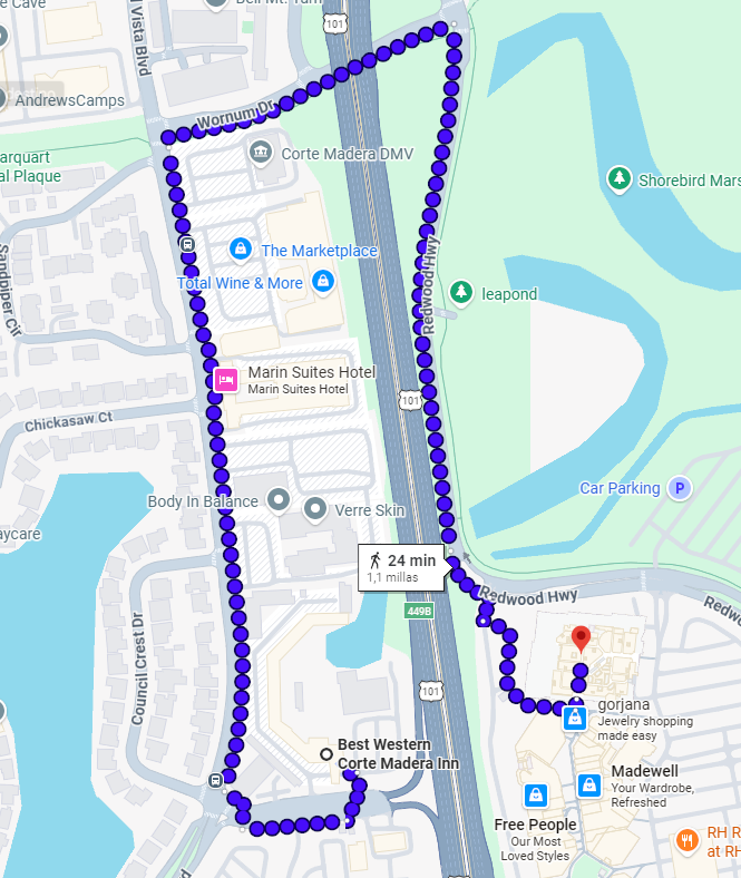 estados unidos es un país de locos realmente, cómo algo puede estar EN FRENTE y llevarte 25 minutos caminando