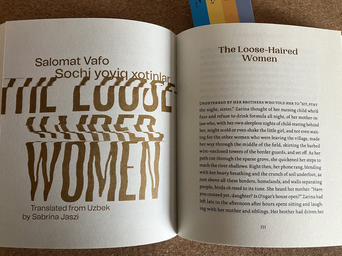sjaszi's tweet photo. Showing off this beautiful thing that includes SALOMAT VAFO translated from Uzbek
@SarahCoolidge! @TwoLinesPress! @CATranslation!
https://t.co/lAZxBqt2EV https://t.co/13VcQ09zyM