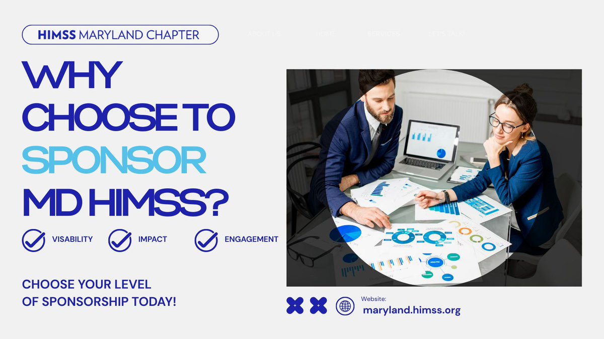 Successful companies look to partner with successful organizations. HIMSS Maryland is proud to offer various levels of sponsorship. Learn more here 
maryland.himss.org/about/md-spons… 

#MDHIMSS #HealthIT