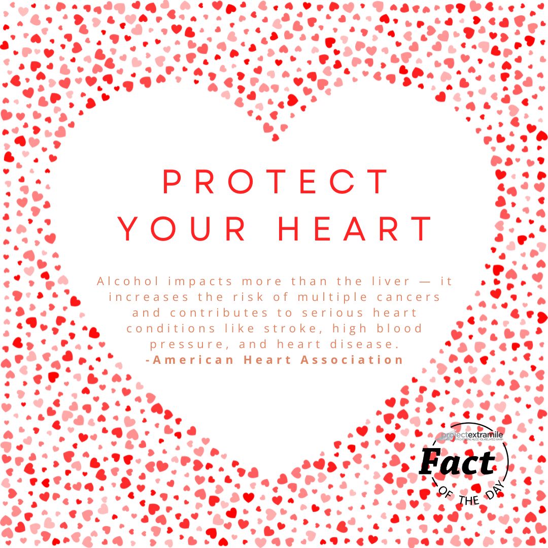 Happy Valentine's Day! You can't love without your heart. Drinking less alcohol improves heart health.