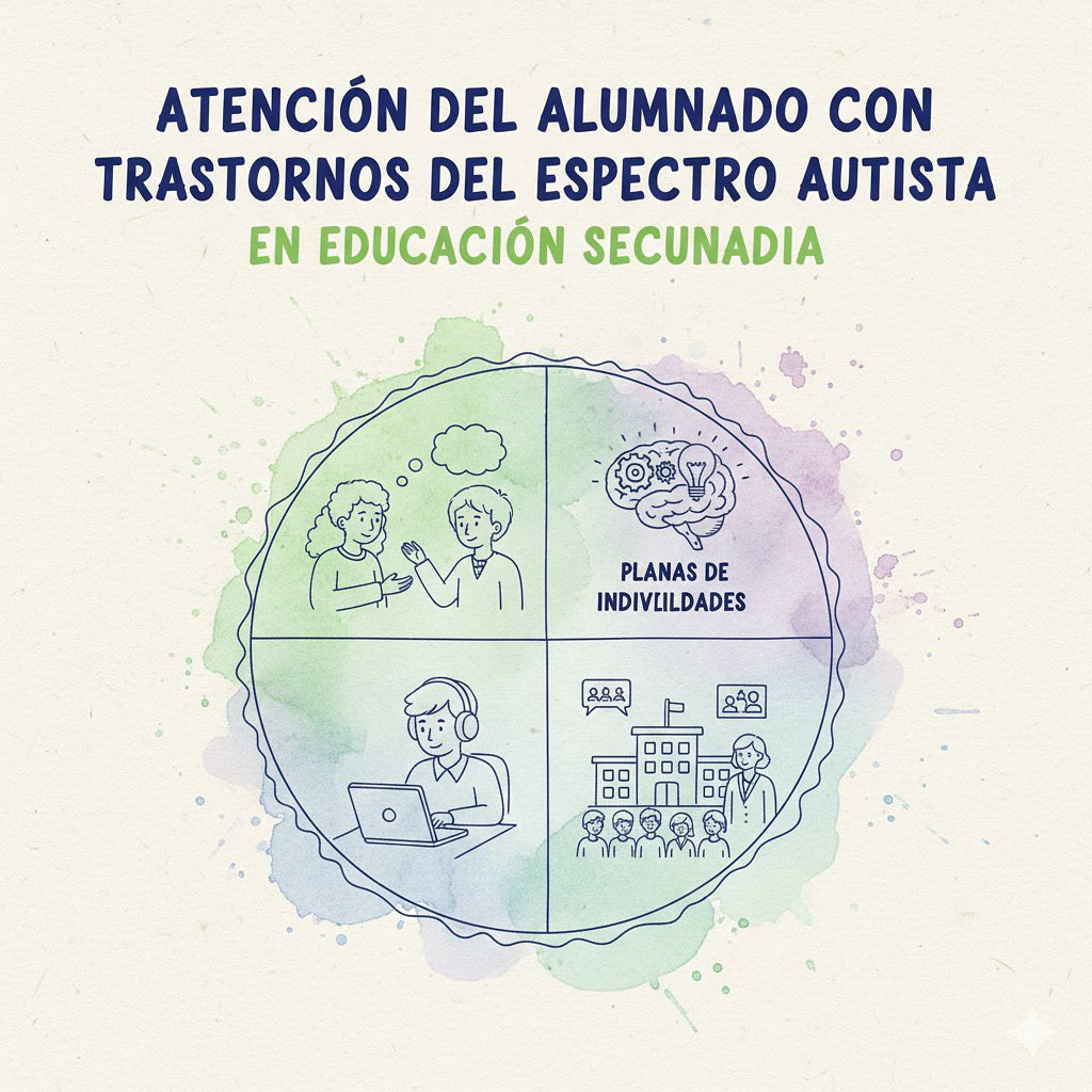 Convocado un curso provincial ATENCIÓN DEL ALUMNADO CON TRASTORNOS DEL ESPECTRO AUTISTA EN EDUCACIÓN SECUNDARIA con cód 261410PR005. Fecha inscripción: 09/02/2026 hasta 22/02/2026. La inscripción podrá realizarse en el siguiente enlace: secretariavirtual.juntadeandalucia.es/secretariavirt…
