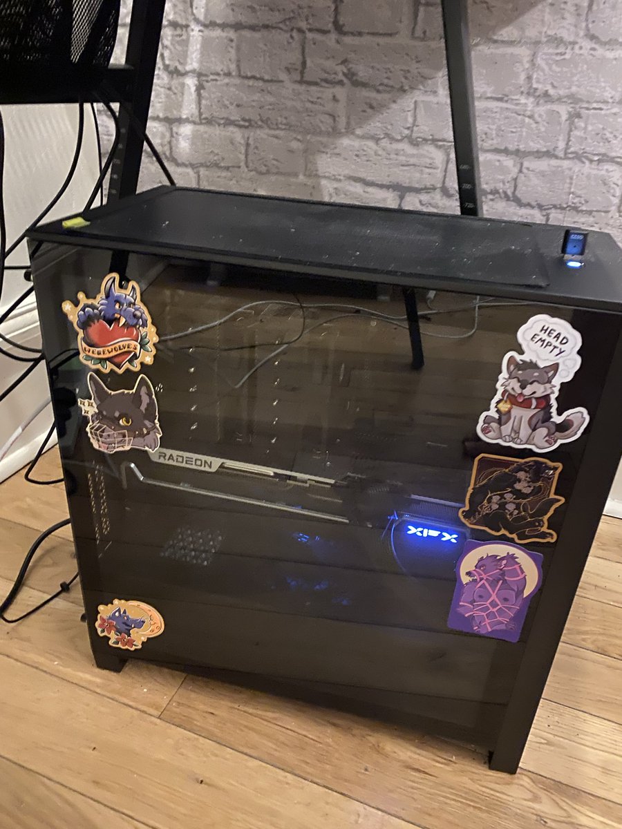 Starting my Werewolf themed PC. All these cute stickers I got at Scotia! #scotiacon #scotia