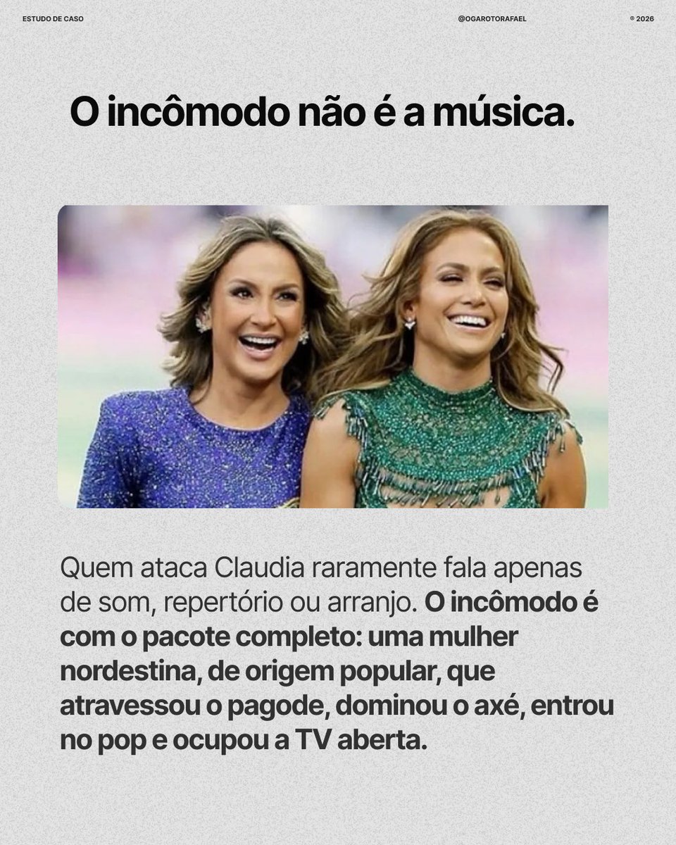 thallesjunior's tweet photo. Não é sobre música.
É sobre símbolo, poder e quem incomoda quando ocupa espaço demais.

Claudia não erra mais que outros.
Ela só não aceita se encolher.

@ClaudiaLeitte incomoda, poq é rica, linda, loira, bonita e faz SUCESSO!

Feito por "ogarotorafael" no instagram. https://t.co/Wlkhvh2K7P