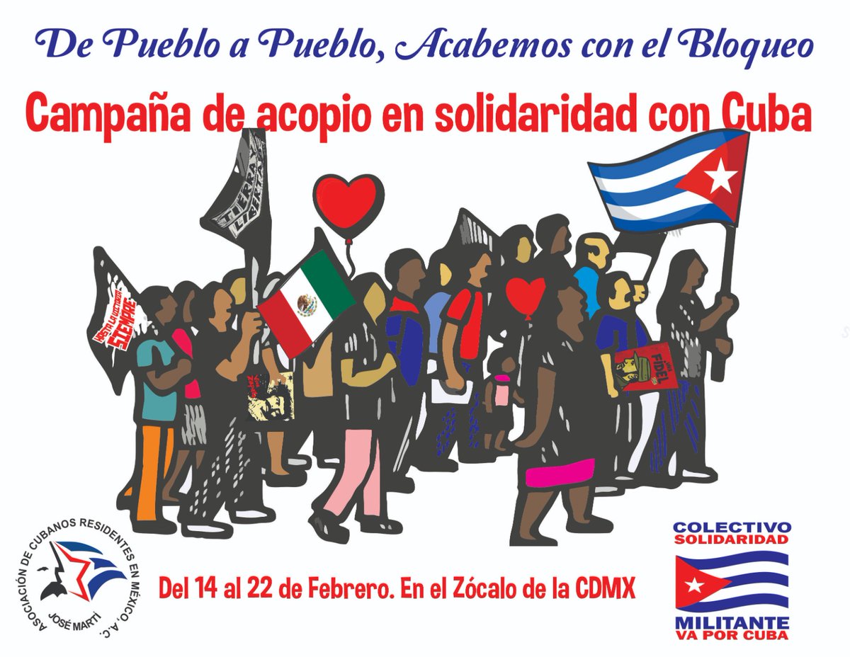 Campaña de acopio en solidaridad con Cuba.
