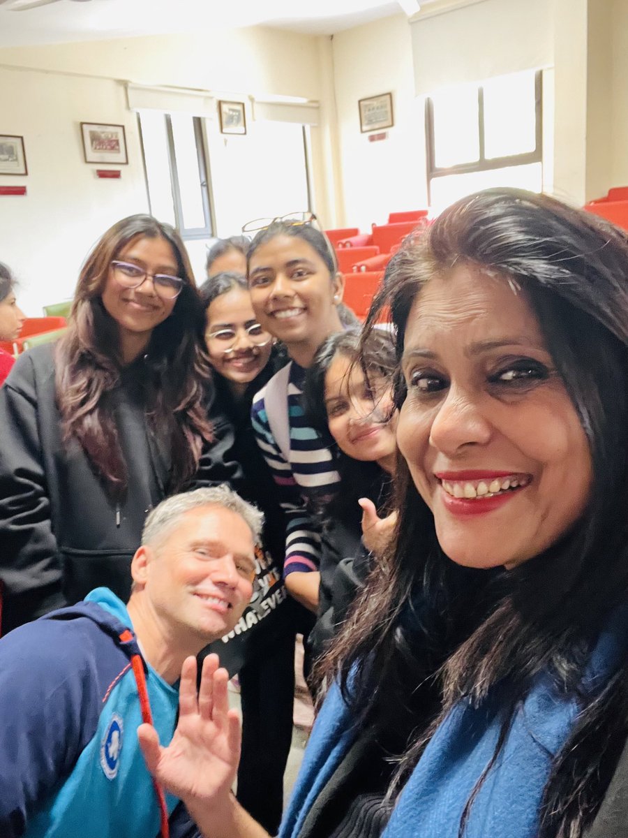 RBakshee's tweet photo. Inspiring session by “Live Your Dreams “Team of Jens Neumann and Alexandra Guryeva from Austria who took expedition to Antarctica. Org by #UNESCO and @HER_WORLD_INDIA in collaboration with #PCGL ,@MirandaHouse ,DU https://t.co/WvppeeYxnY