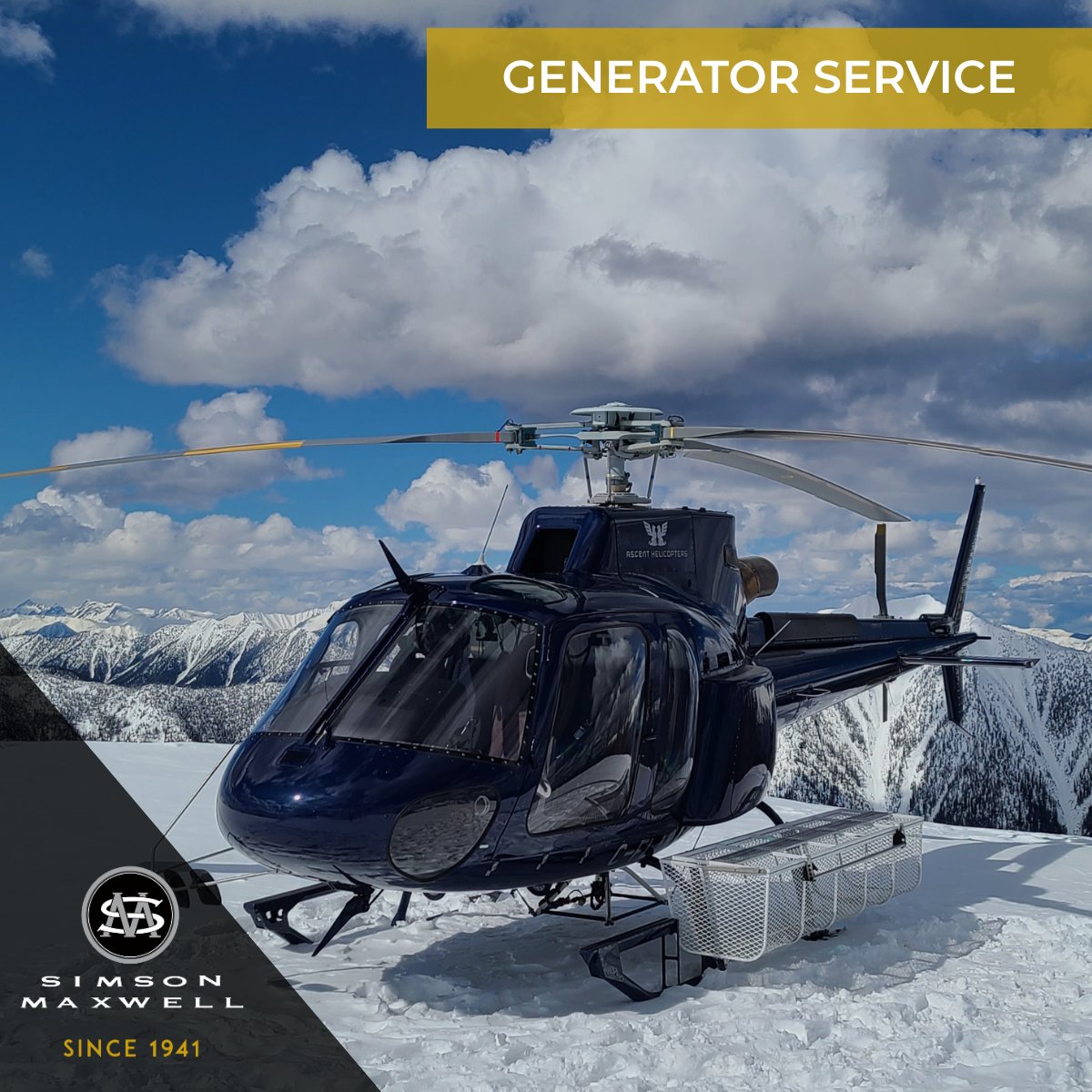 SimsonMaxwell's tweet image. Sky is the limit. Literally. ⛰️✈️

Throwback to a mountaintop service call at a remote BC site, where our team flew in to service two gens.

Remote, rugged, and exactly where we love to work.

#SimsonMaxwell #GeneratorService #RemotePower #FieldService #PowerGeneration