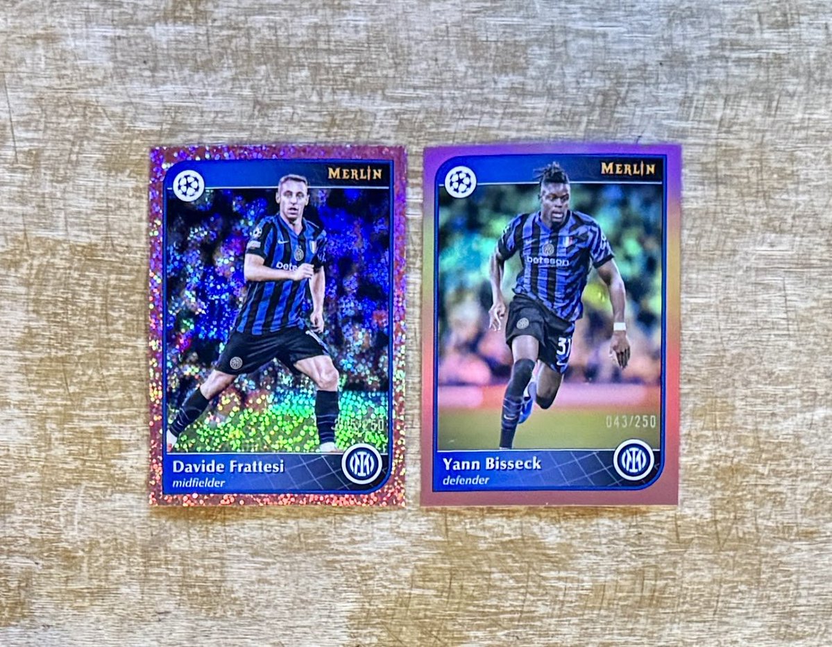 2024-25 Topps Merlin Inter lot /250

$1

*See pinned tweet for shipping, etc
Stack min $10
#TSSS #GiuntaStack