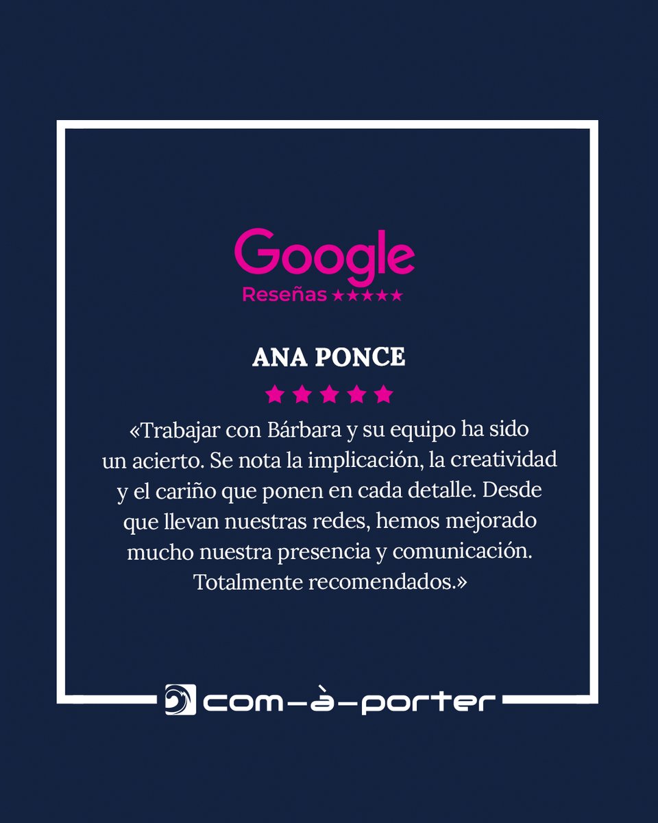 .Si conoces el trabajo de #Comaporter y quieres dejarnos una GRANDÍSIMA #reseña en #Google, pincha aquí (link en BIO) 👉 g.page/r/Cb_9Mb3WL_Ag…