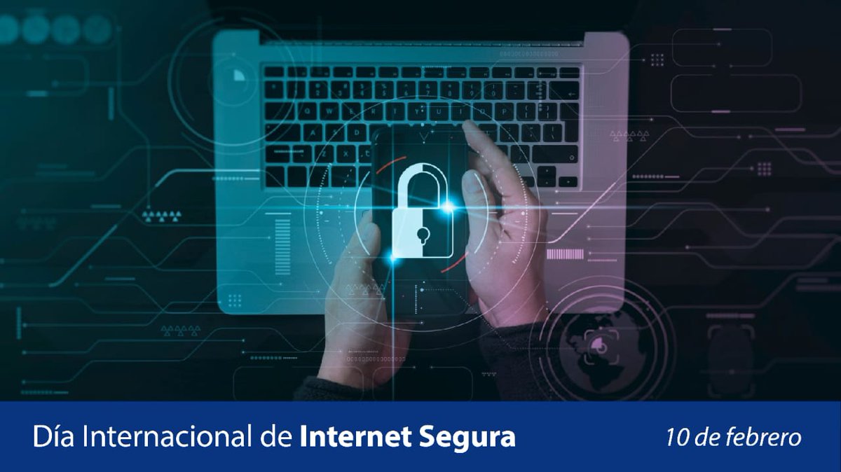 📢 Hoy se celebra el Día de la #InternetSegura, promovamos el uso responsable, consciente y seguro de las tecnologías🛜🔐.
La seguridad digital debe ser una práctica cotidiana para quienes formamos parte de este entorno  📲.