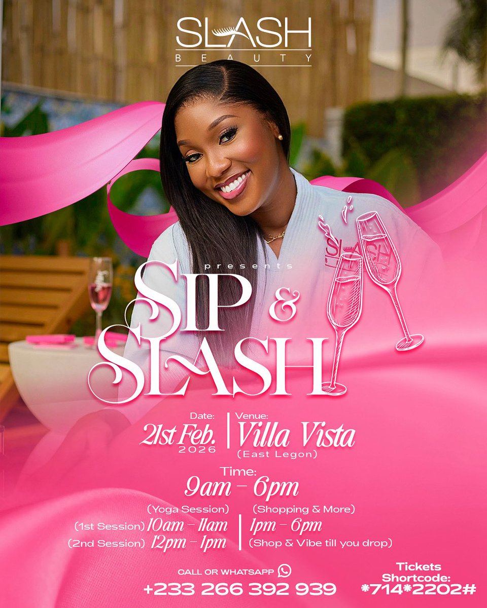 My brand’s (<a href="/Slashbeauty__/">Slashbeauty</a>) 2nd edition of Sip &amp; Slash is happening on the 21st of February! Think beauty, wellness and lots and lots to eat &amp; drink!😍 Come through and experience Slash Beauty Magic in person! 🩷