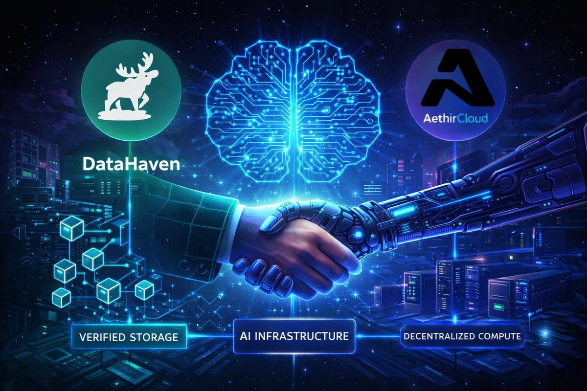 This partnership gets me hyped because it brings together verifiable storage and decentralized compute two things AI desperately needs to scale with trust. With <a href="/DataHaven_xyz/">DataHaven 🫎</a> and @aethircloud working together, AI systems can rely on tamper-proof data and powerful, distributed