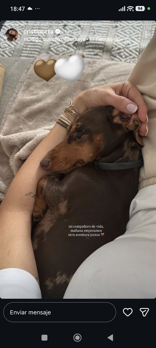 Mucha suerte en vuestra nueva aventura os acompañaremos siempre y os queremos muchísimo <a href="/Cris_Porta/">Cristina Porta 🤍</a> y coffe portatebien 🤎🤍