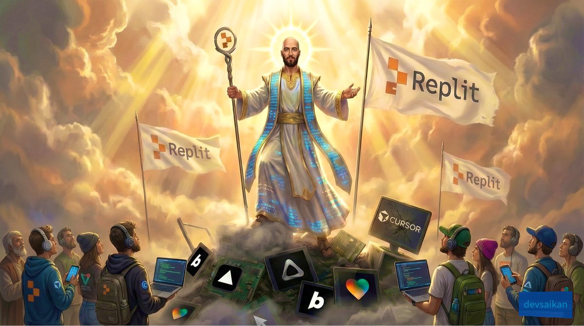 devsaikan's tweet photo. @amasad Go forth my disciples…build. https://t.co/P3Wl4MEaBO