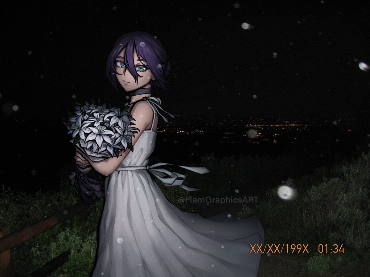 Moonlight shining, the scent of a bouquet 
#chainsawman